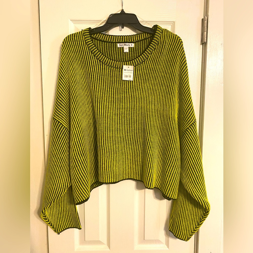 Striped Sweater Crop Top